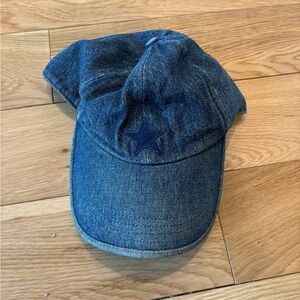Blue Denim Cap with Star Logo